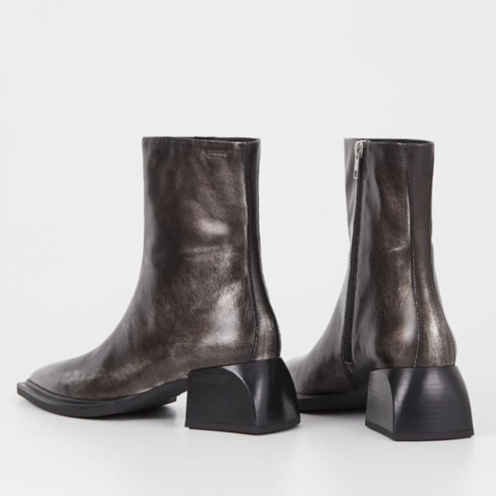 Vagabond Metallic Ankle Boots - Picture 3 of 14